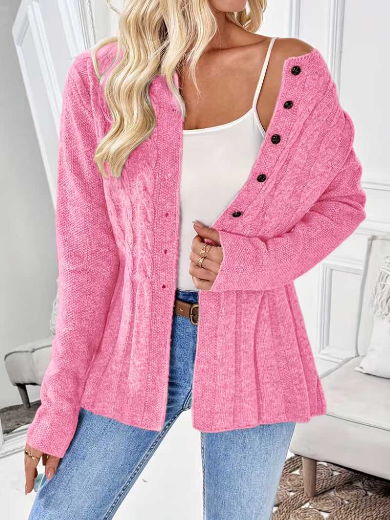 Cozy Knit Cardigan | Støt brystkræft