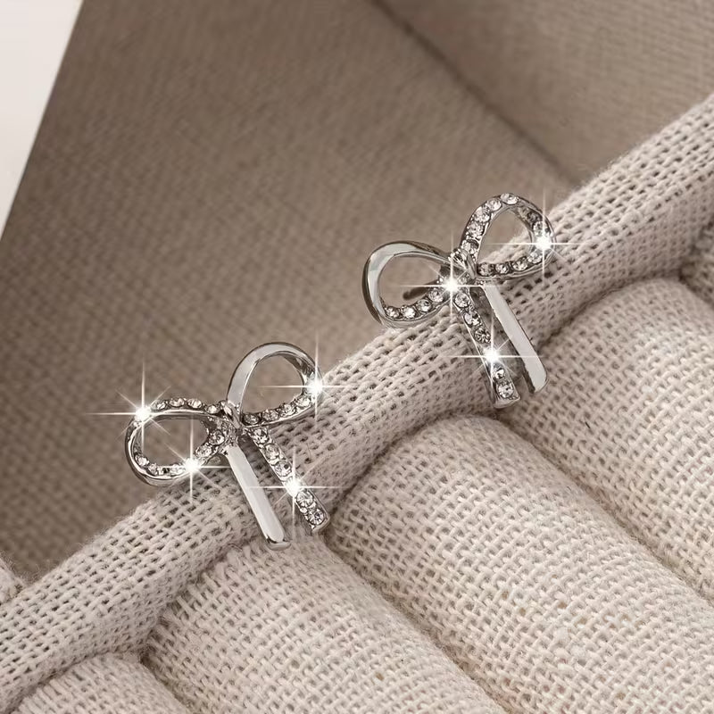 Sparkling Ribbon Earrings | Støt brystkræft