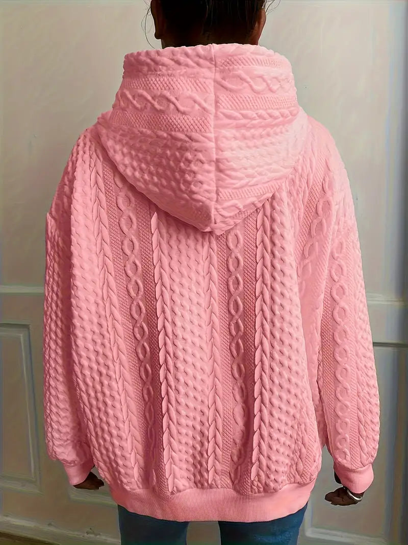 Textured Hoodie | Støt brystkræft