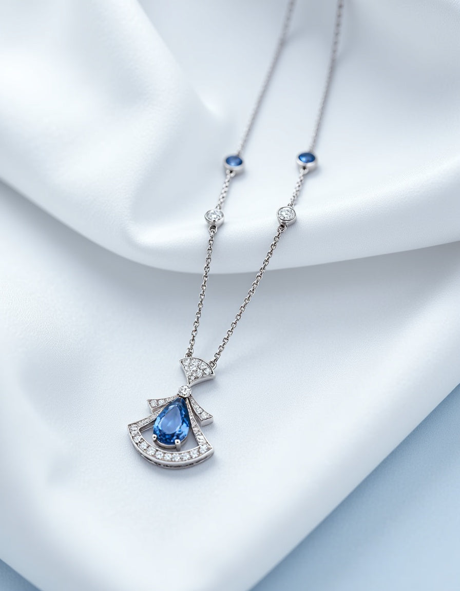 Blue Sapphire Necklace | Støtte til diabetes