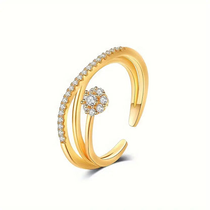 Classy Flower Stone Ring | Støt brystkræft