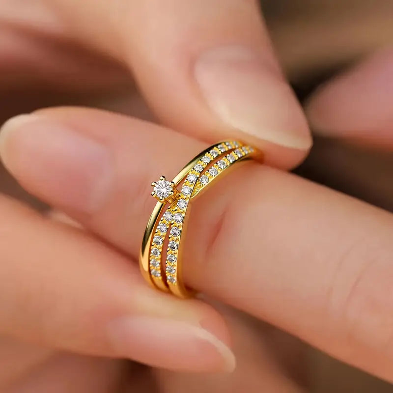 Center Stone Ring | Støt brystkræft