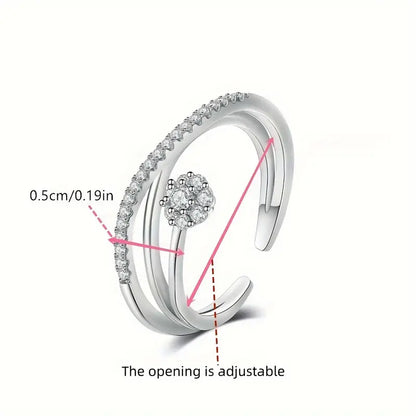 Classy Flower Stone Ring | Støt brystkræft