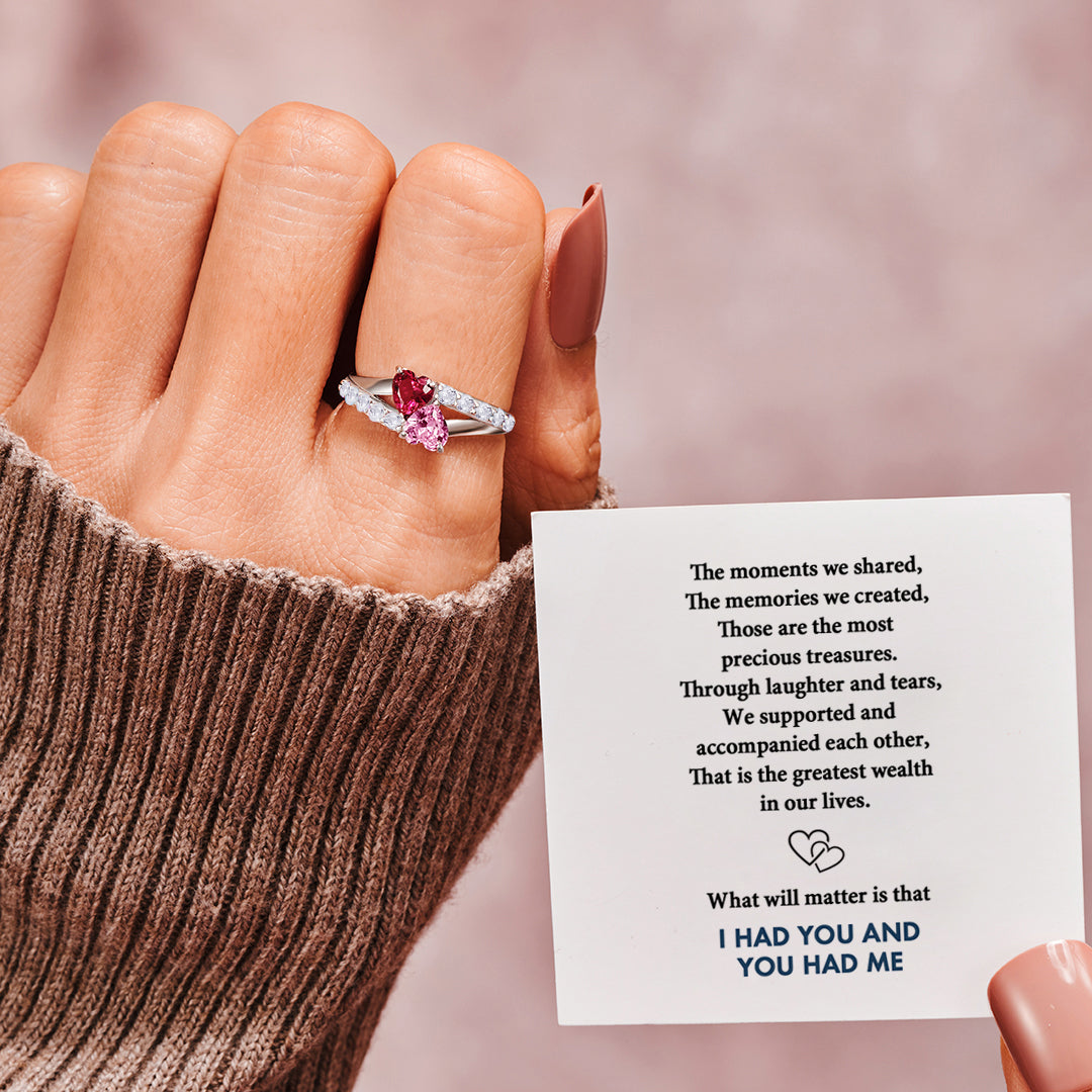 Interlinked Heart Ring | Støt brystkræft