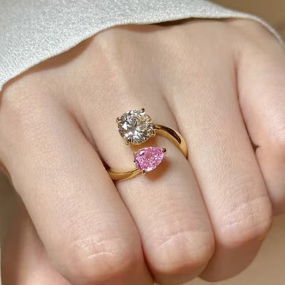 Pink Teardrop Ring | Støt brystkræft