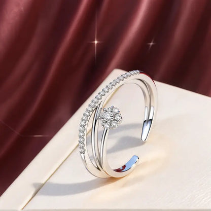 Classy Flower Stone Ring | Støt brystkræft