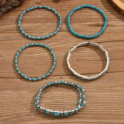 Multi-rangs turquoise raffiné Bracelet | Støt diabetes