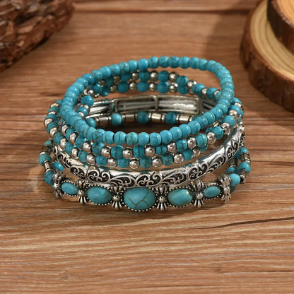 Multi-rangs turquoise raffiné Bracelet | Støt diabetes