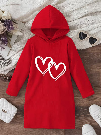 Heart Hoodie Dress | Støt brystkræft