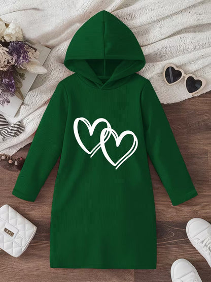 Heart Hoodie Dress | Støt brystkræft