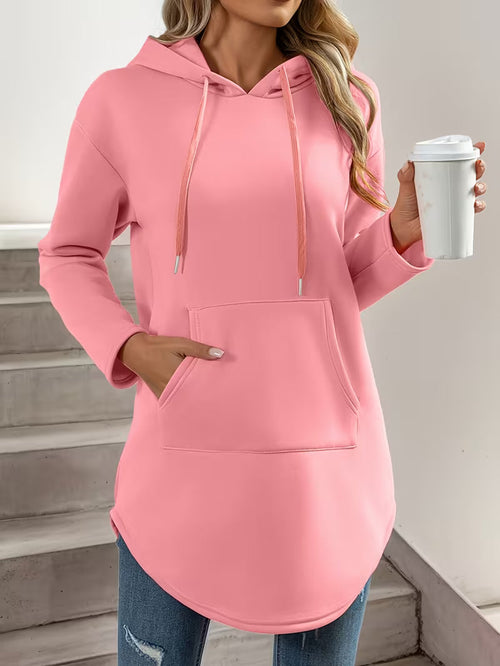 Drawstring Hoodie Dress | Støt brystkræft