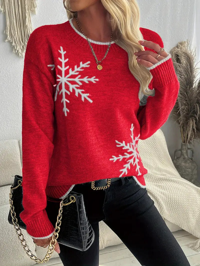 Renis™ - Snefnugstrikket sweater