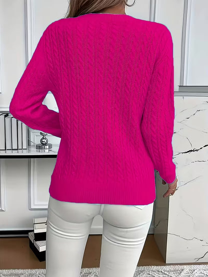Classy Patterned Sweater | Støt brystkræft