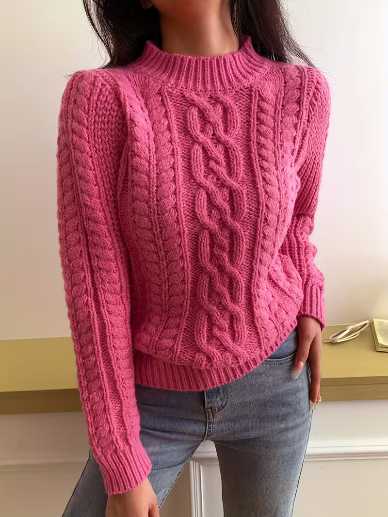 Braided Elegant Sweater | Støt brystkræft