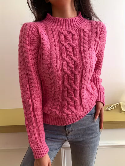 Braided Elegant Sweater | Støt brystkræft