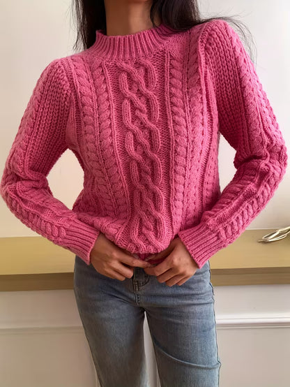 Braided Elegant Sweater | Støt brystkræft
