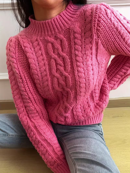 Braided Elegant Sweater | Støt brystkræft
