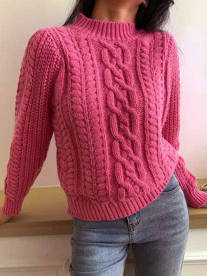 Braided Elegant Sweater | Støt brystkræft