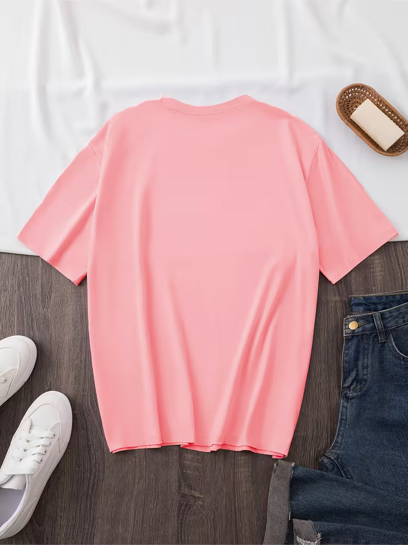 Casual Printed T-shirt | Støt brystkræft
