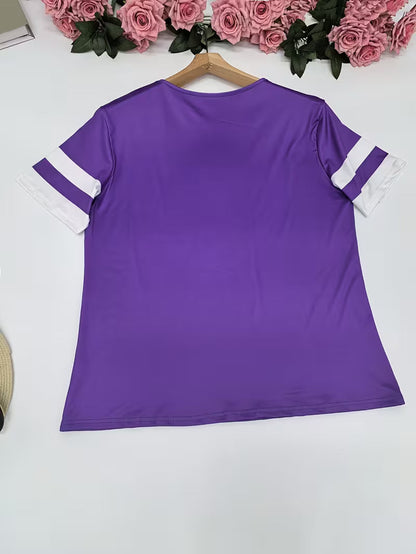 Casual Short-Sleeve Heart-Patterned | Støt brystkræft