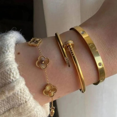 ROME™ - Guldkløverarmbånd