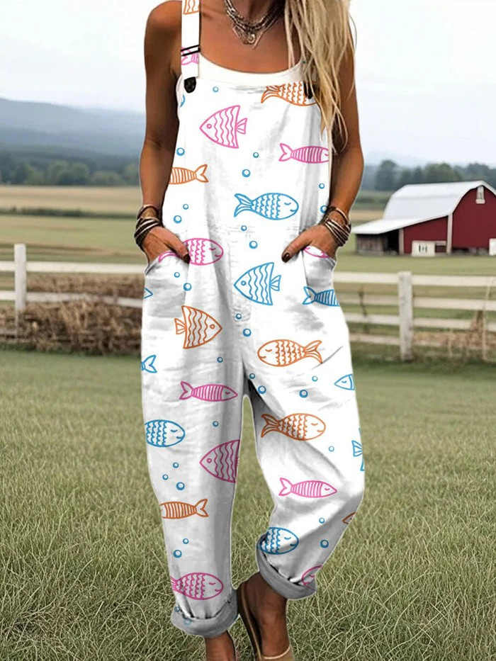Adley™ - Jumpsuit med fiskemønster