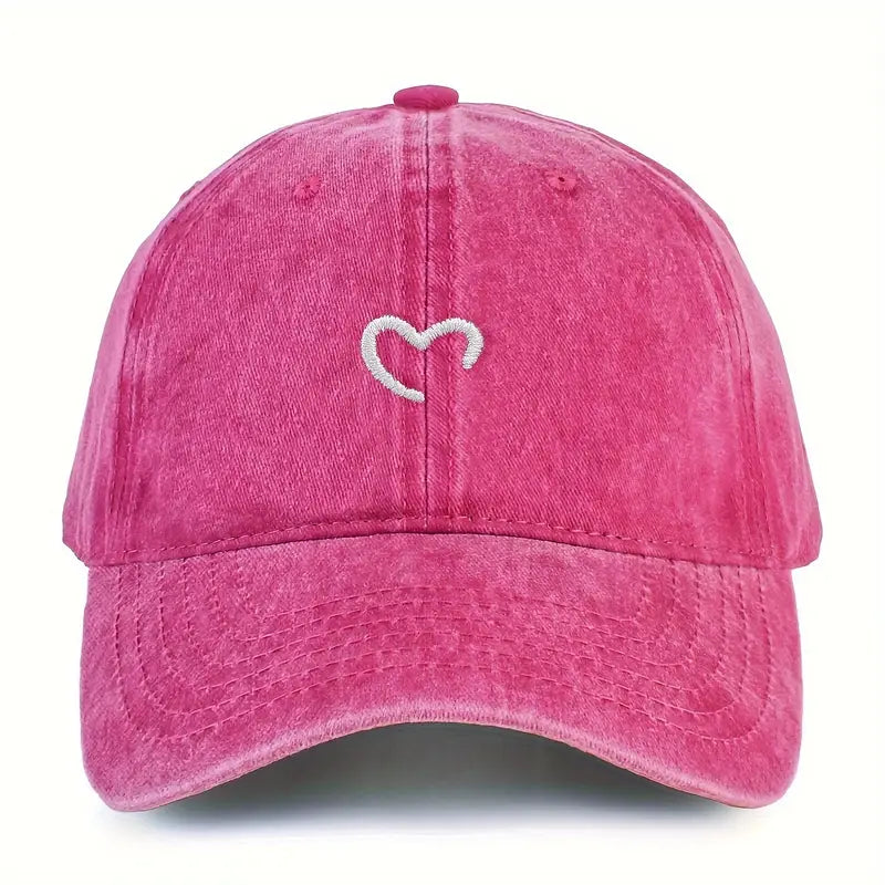 Embroidered Heart Hat | Støt brystkræft