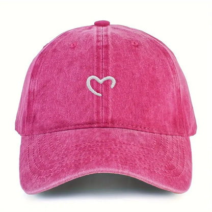 Embroidered Heart Hat | Støt brystkræft