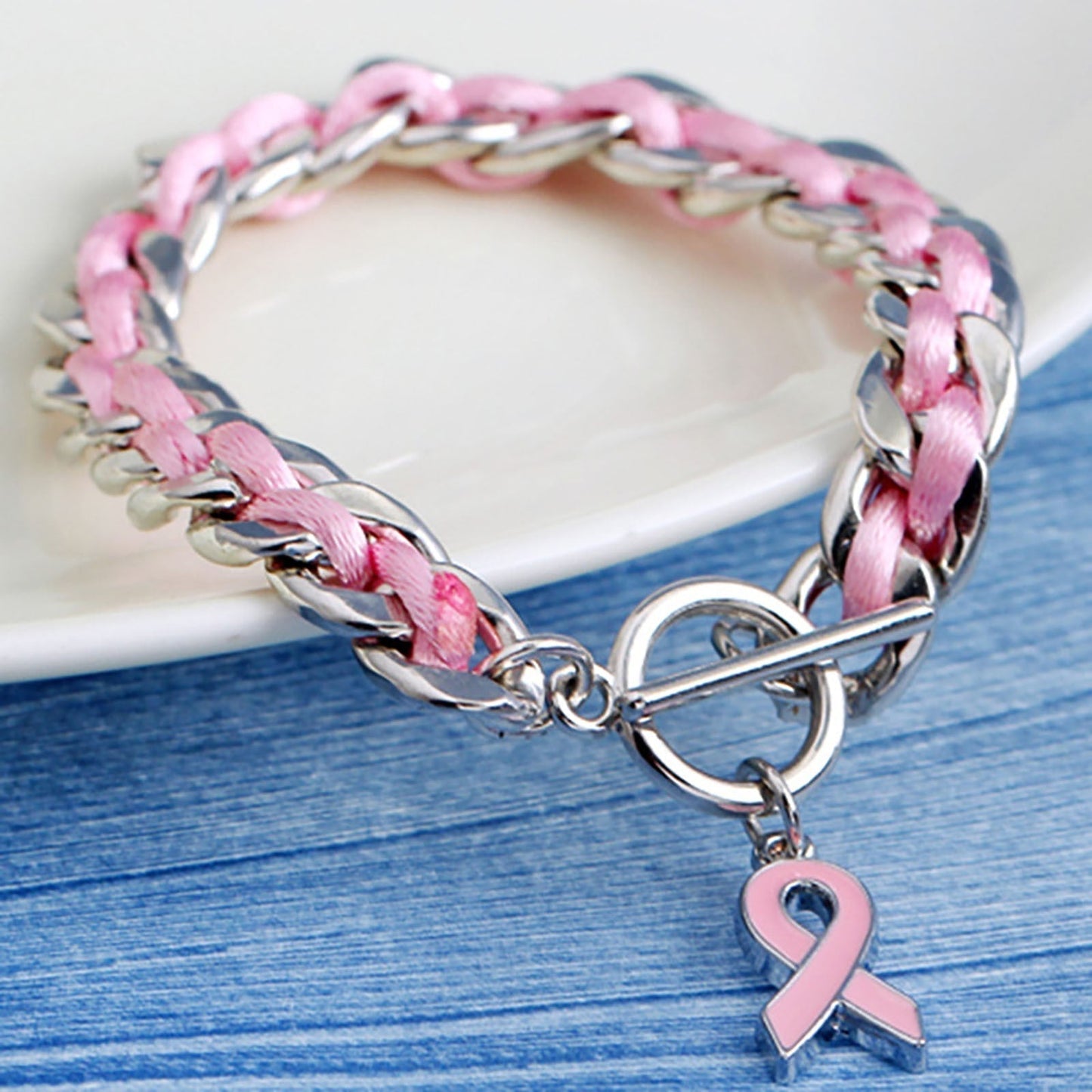 Pink Heart Armband | Støt brystkræft