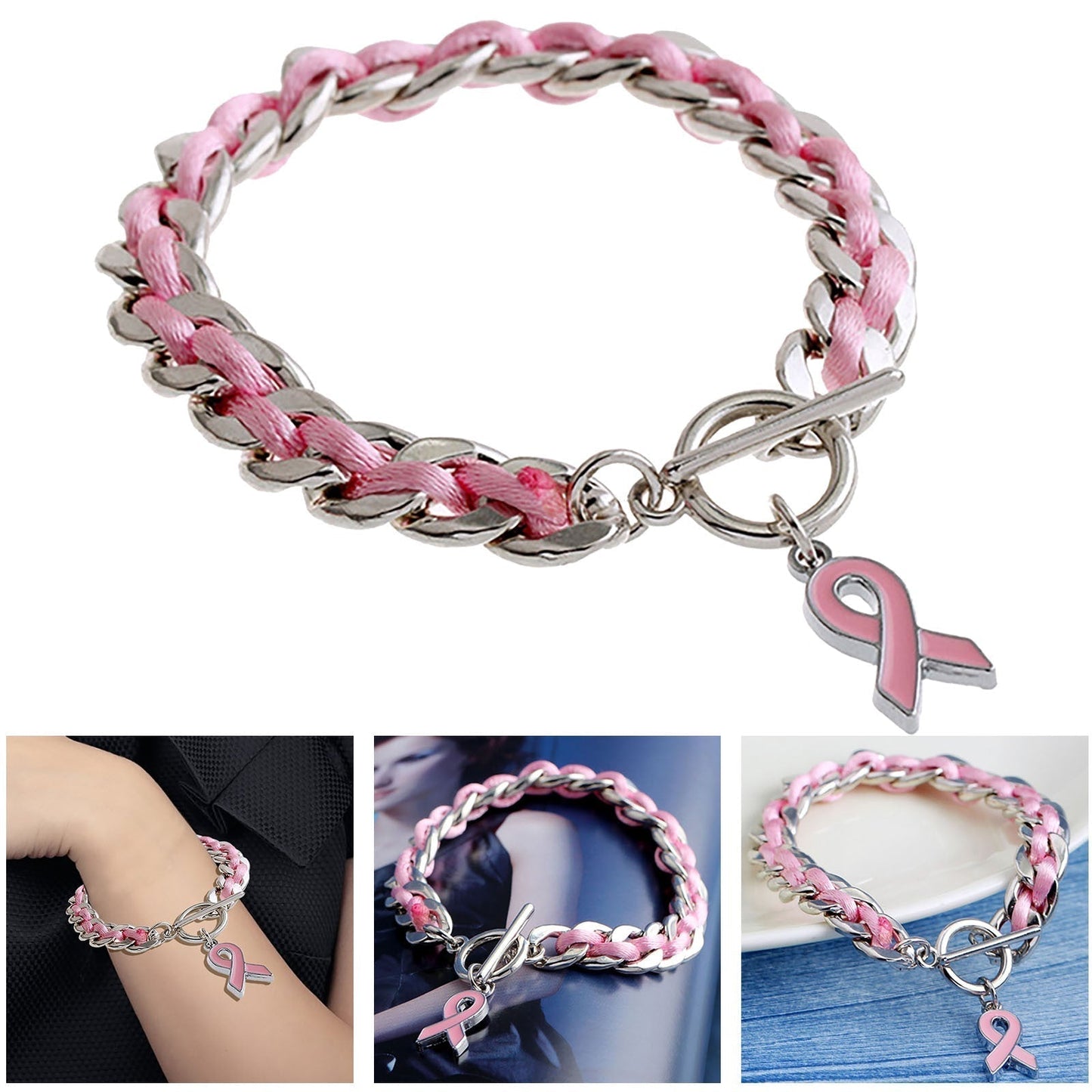 Pink Heart Armband | Støt brystkræft