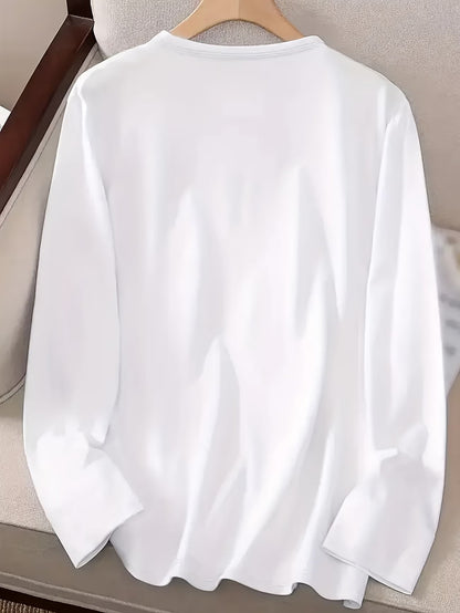 Long-Sleeve with Heart Print | Støt brystkræft