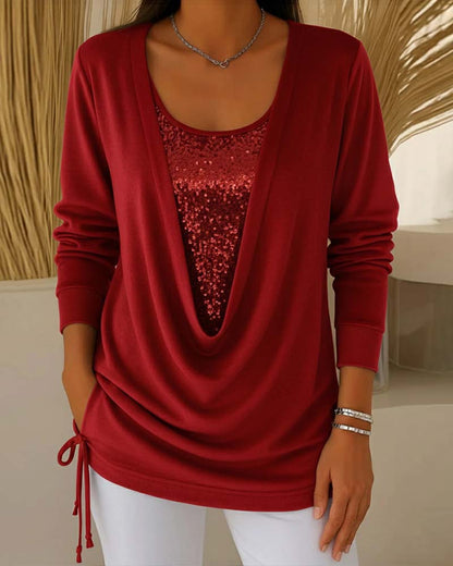 Anavelle™ - Moderigtig top med pailletter