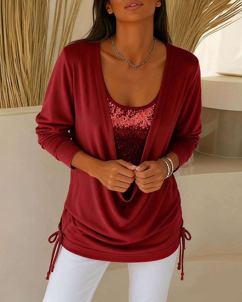 Anavelle™ - Moderigtig top med pailletter