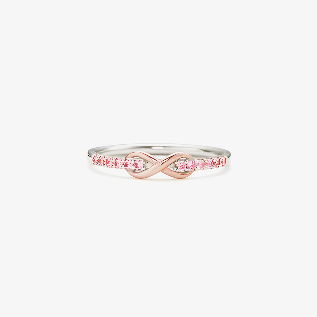 Pink Infinity Diamond Ring | Støt brystkræft
