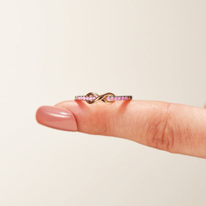 Pink Infinity Diamond Ring | Støt brystkræft