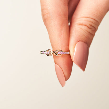 Pink Infinity Diamond Ring | Støt brystkræft