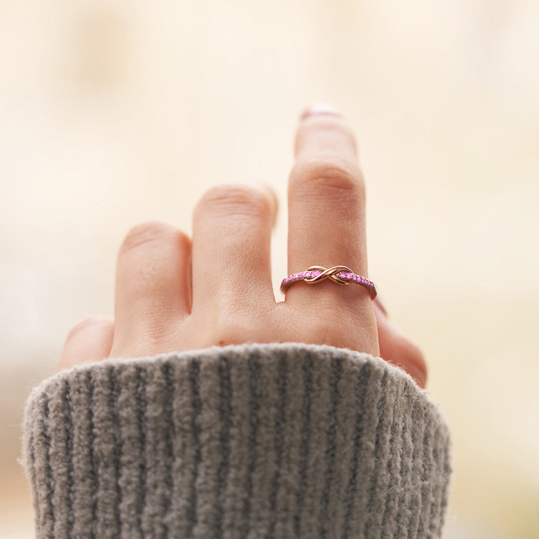 Pink Infinity Diamond Ring | Støt brystkræft