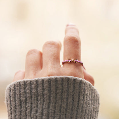 Pink Infinity Diamond Ring | Støt brystkræft