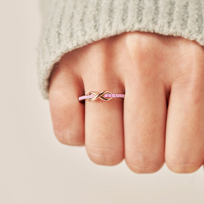 Pink Infinity Diamond Ring | Støt brystkræft