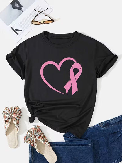 Pink Ribbon With Heart Logo | Steun borstkanker