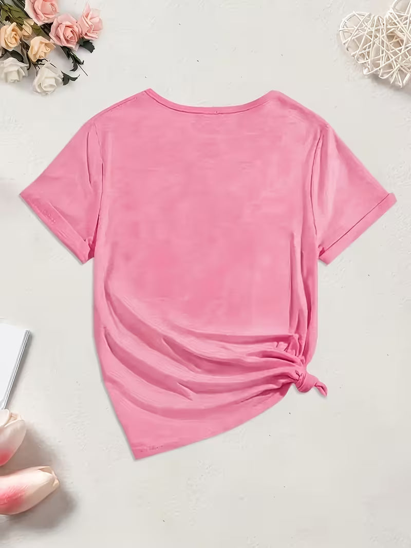 Pink Heart Ribbon Shirt | Støt brystkræft