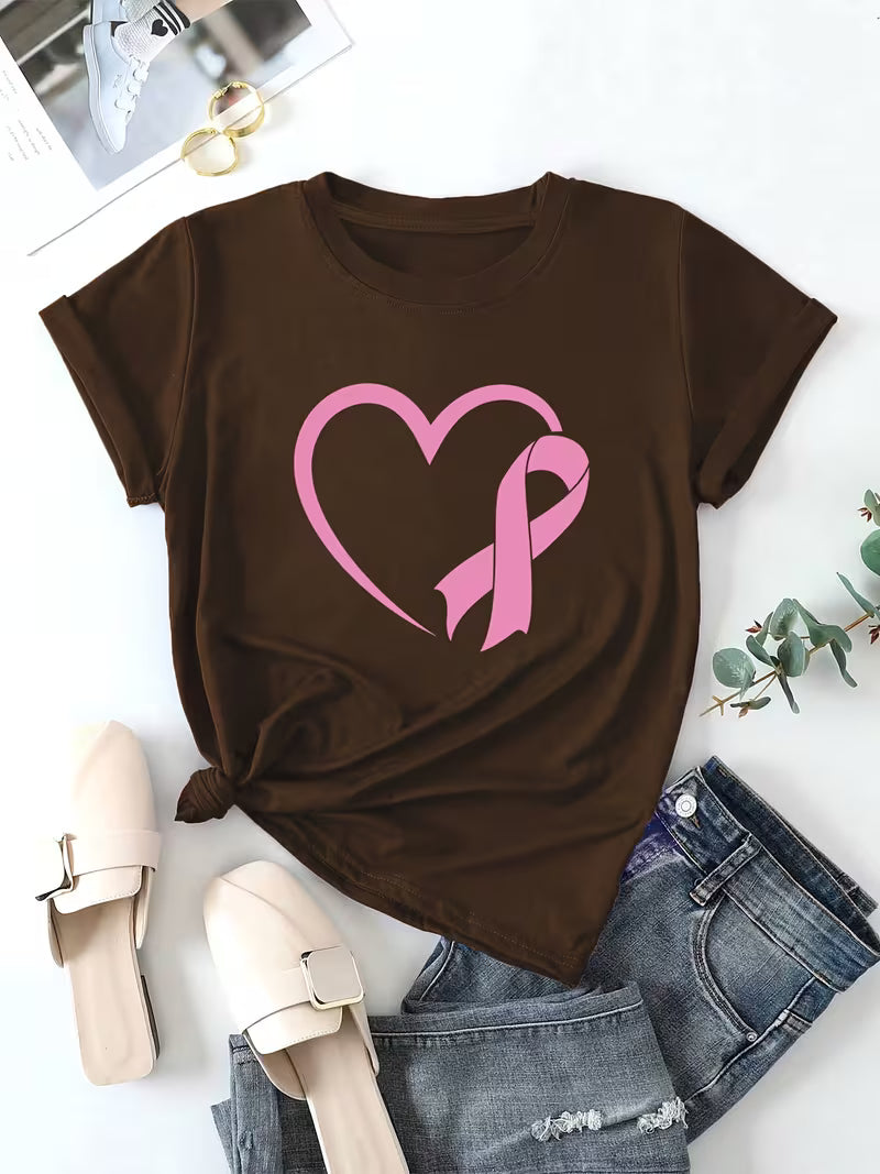 Pink Ribbon With Heart Logo | Steun borstkanker